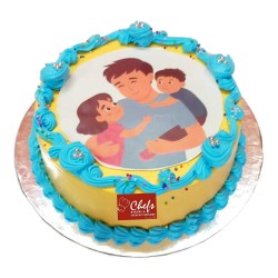 Father's Day Special Butter Scotch  (Photo Print) Cake- 2 lbs. Father's Day Special Butter Scotch  (Photo Print) Cake- 2 lbs.
