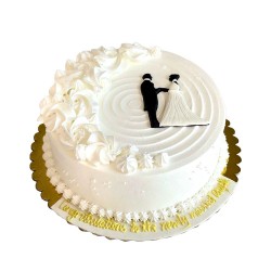 Ivory Romance Wedding Cake- 2 lbs.