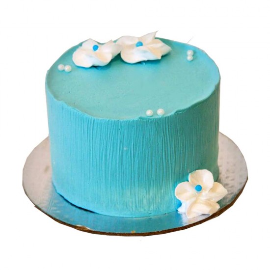 Blue Floral Mini Cake 