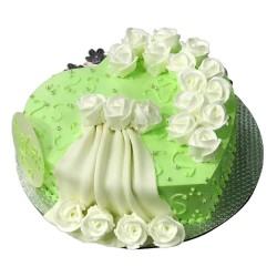 Mehndi Special Draped Cake - 4 lbs . Mehndi Special Draped Cake - 4 lbs .