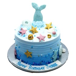 Mermaid Themed Customized Cake- 2 lbs. Mermaid Themed Customized Cake- 2 lbs.