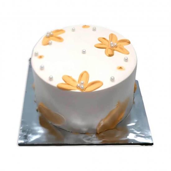 Orange in Blooms Cake- 1lb.