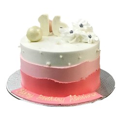 Pink Buttercream Layered Cake - 2 lbs. Pink Buttercream Layered Cake - 2 lbs.