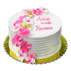 Pineapple Flower Cascade Wedding Cake- 2 lbs. Pineapple Flower Cascade Wedding Cake- 2 lbs.