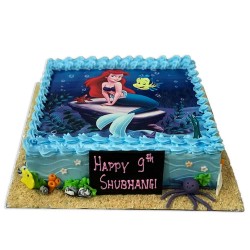 Princess Ariel Photo Print Cake - 2 lbs. Princess Ariel Photo Print Cake - 2 lbs.