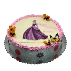 Purple Cinderella Photo Print Cake - 2 lbs. Purple Cinderella Photo Print Cake - 2 lbs.