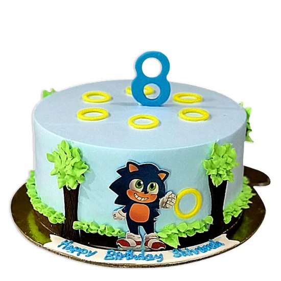 Sonic The Hedgehog Themed Cake -2 lbs.