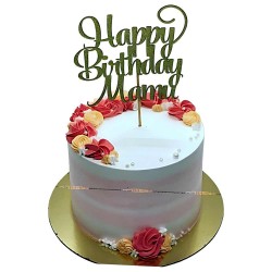 Vanilla Cake With Rosette toppings-2 lbs. Vanilla Cake With Rosette toppings-2 lbs.