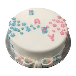Baby Shower Fondant Cake -2 lbs. Baby Shower Fondant Cake -2 lbs.