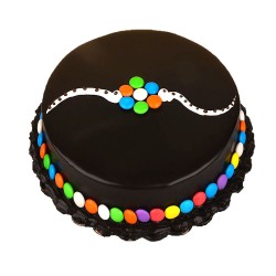 Rakshya Bandhan Special Chocolate Gems Cake - 2 lbs Rakshya Bandhan Special Chocolate Gems Cake - 2 lbs