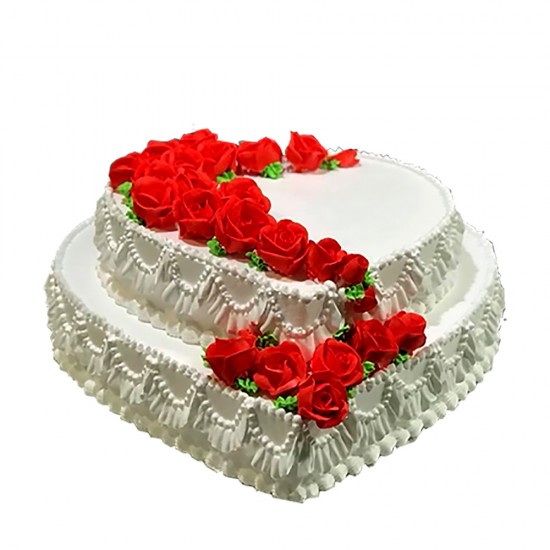 Heart Shaped Wedding Special Cake