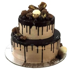 Double Decker Chocolate Cake - 6 lbs. Double Decker Chocolate Cake - 6 lbs.