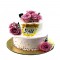 Elegant 2 tiered Wedding special cake with Fresh Flowers