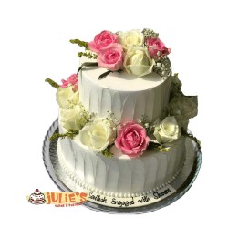 Petals & Promises Wedding Cake - 6 lbs. Petals & Promises Wedding Cake - 6 lbs.