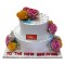 Two-Tiered Rose Affair Wedding Cake - 6 lbs.