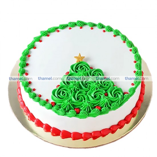 Christmas Tree Vanilla Cake - 2 lbs
