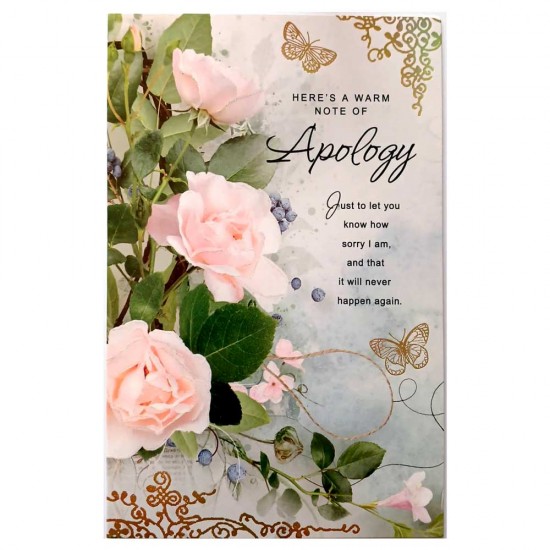 Here's a Warm Note Of Apology Card