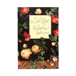 With Best Wishes Flower Print Greeting Card With Best Wishes Flower Print Greeting Card