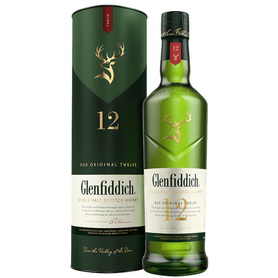 Glenfiddich 12 Year Single Malt Scotch Whisky 1litre