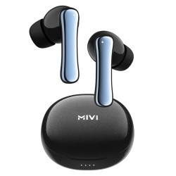 Mivi T80 Duopods | 50hrs Back up | ENC | Glossy Finish | Metallic Design | 50ms Low Latency