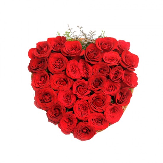 Red Roses Heart Arrangement