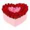 Pink & Red Roses Heart Box