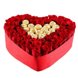 Chocolaty Heart  Box Arrangement