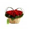 Elegant Basket of Red Roses