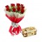Ferrero Rocher Chocolates with Roses Bouquet