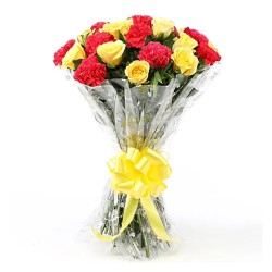 Pink Carnations & Yellow Roses Bouquet Pink Carnations & Yellow Roses Bouquet