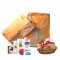 Yellow Silk Kurta with Dryfruits and Personal Care Hamper