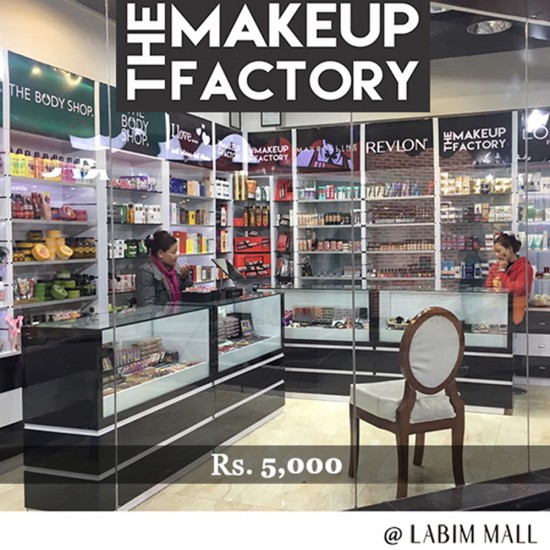 Gift Voucher of Rs.5,000 by The Make-Up Factory