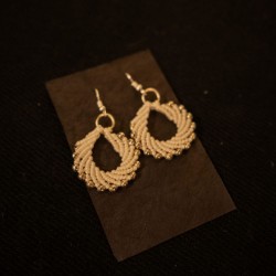 Handmade Round Macrame Earrings Handmade Round Macrame Earrings
