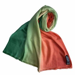 Green & Orange Two Toned Pashmina Shawl Green & Orange Two Toned Pashmina Shawl