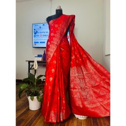 Echo Silk Saree with Unstitched Blouse  Echo Silk Saree with Unstitched Blouse
