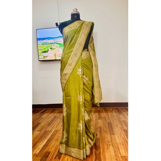 Embossed Silk Saree