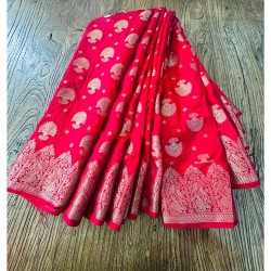 Echo Silk Saree with Unstitched Blouse  Echo Silk Saree with Unstitched Blouse