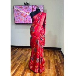 Crape Silk Saree with Banarasi Border