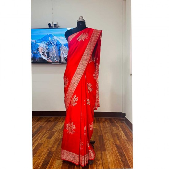 Embossed Silk Saree