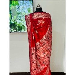 Red Banarasi Silk Saree