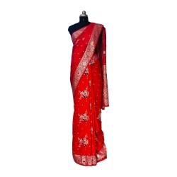 Red Banarasi Silk Saree