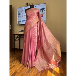 Satin Silk Handloom Weaving Saree