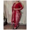 Unnati Rani Red Kurta with Brocade Dupatta