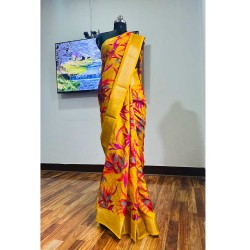 Crape Silk Saree with Banarasi Border
