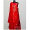 Red Unstitched  Cotton Kurta