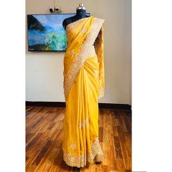 Olive Green Candy Silk Saree