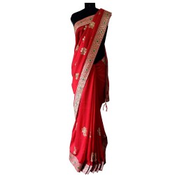 Red Bichitra Silk Saree