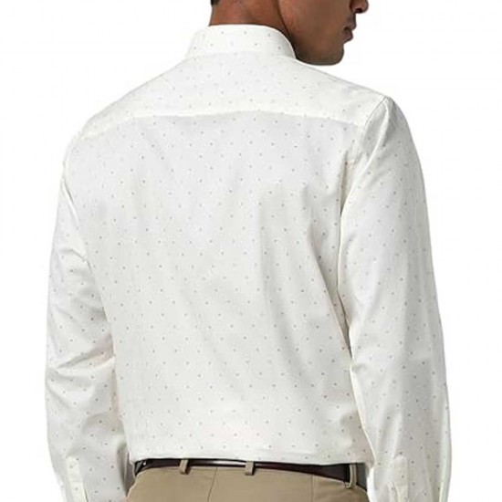 Peter England Men's Regular  White Fit Shirt