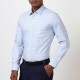 Peter England Cotton  Blue Slim Fit Checks  Shirt