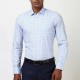 Peter England Cotton  Blue Slim Fit Checks  Shirt